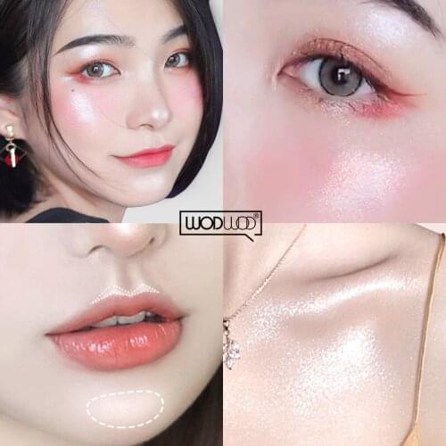 1Pc Make-up Highlighter Glitter Contouring All-in-one Pan Glitter Face Brighten Mashed Potatoes Shimmer Makeup Cosmetic TSLM1