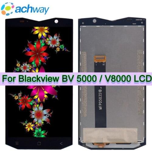 100% Original Blackview BV5000 LCD Display + Touch Digitizer Screen Glass Assembly Replacement 5.0" Blackview BV8000 LCD Display