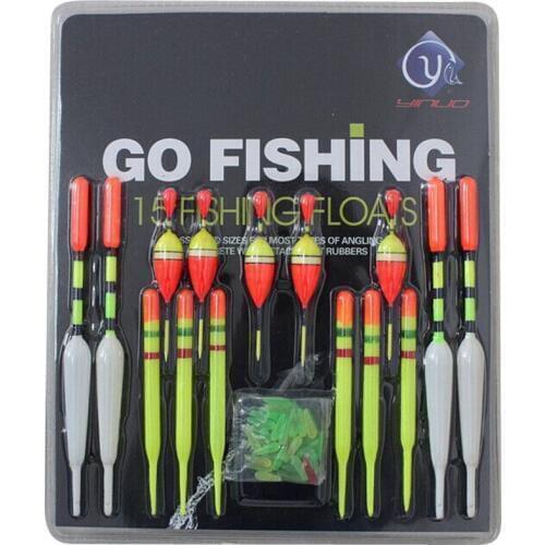15pcs Assorted Sizes Lot Fishing Lure Floats Bobbers Slip Drift Tube Fishing Accessories Sport Fishing Float Pesca Accesorios 7
