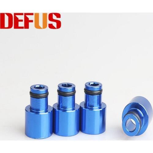 16pcs Fuel Injector Extender Fuel Rail TOP Hat Adapter for Honda Acura B16 B18 D16Z D16Y Anodized Quality Engine Nozzle Bico NEW