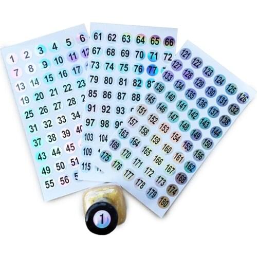 3/5pcs Number Sticker Label For Nail Polish Varnish 1-180/ 1-300 Color Gel Marking Numbering Digital Label Manicure Tool