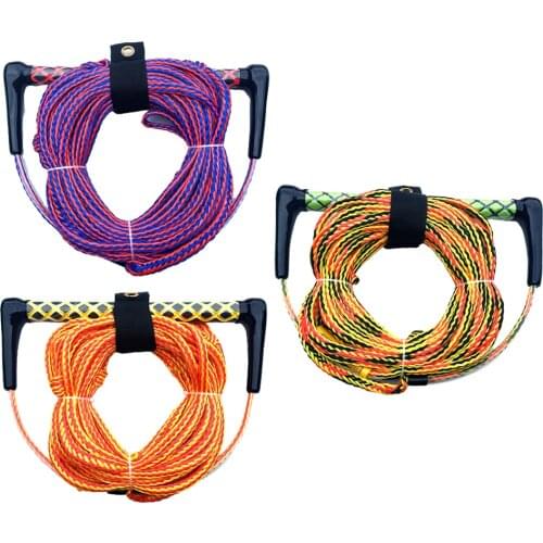 3- Section Water Ski Tow Rope 75ft Long Wakeboard Kneeboard Two Line Handle