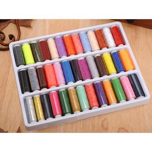 39 pcs 40s/2 Colorful Polyester Sewing Thread Kit Small Spool for Handmade Craft Diy Patchwork Quilting