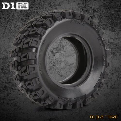 4PCS D1RC 1/8 Super Grip RC CRAWLER 3.2 Inch RC Thick Wheel Tires With Sponge For 1/8 rc crawler and 1/10 Axial wraith
