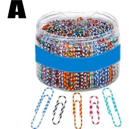 450pcs /lot big size Paper Clips Effective Office Supplies Large Mixed Color Clip Bookmark Metal Office Accessories
