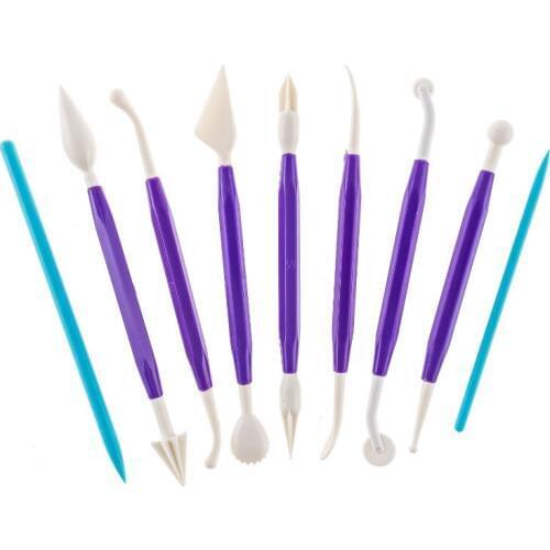 9pcs Crafts Clay Modeling Tools Shaping and Sculpting Clay At Schools & Home DIY Safe for Kids J2Y