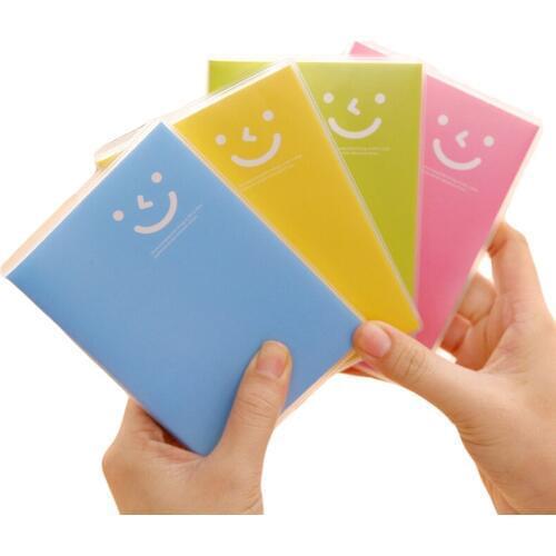 1pcs Random Smile Face PVC Plaid Notebook Creative Cartoon Daily Memos Notepad For Kids Cute Learning Stationery Supplies