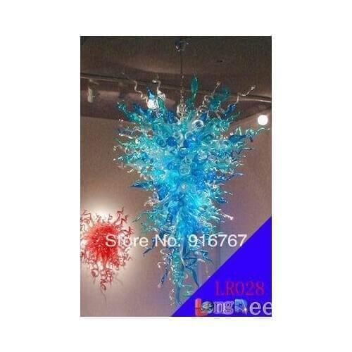 Big LR028-Free Shipping Best Hand Blown Murano Glass Blue Pendant Light