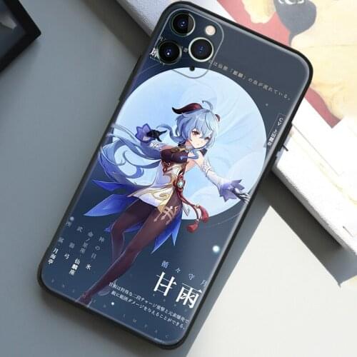 Ganyu genshin impact aesthetic art Phone Case For iPhone 11 12 Mini Pro XS Max X XR 6s 7 8 Plus SE Soft Silicone TPU Glass Cover