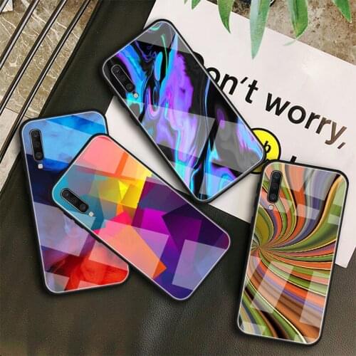 Colorful art Tempered Glass Case For Samsung Galaxy A10S A10E A20S A20E A30S A40 A50S A60 A70 A80 A90 A6 A7 A8 Shell