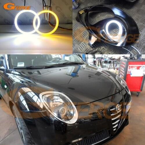 Ultra bright SMD LED Angel Eyes halo rings kit Day Light Car styling For Alfa Romeo Mito 2008 2009 2010 2012 2013 2014 2015