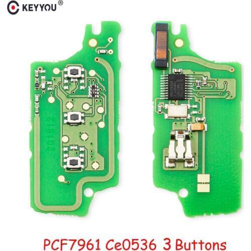 KEYYOU For Citroen C2 C4 C5 Picasso 2008 For Peugeot 407 407 307 308 607 ASK Remote Key Electronic Circuit Board 3 Button Ce0536