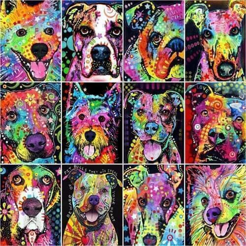 Evershine Full Square Diamond Painting Dog Diamond Embroidery Sale Animals 5D DIY Rhinestone Mosaic Kit Home Decoration
