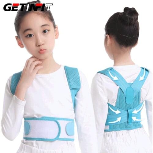 Getinfit Children Back Belt Kids Posture Corrector Back Shoulder Support Belt Adult Corset Protection Braces For Girl Boy