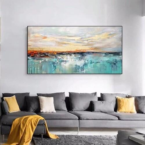 Artwork Hand Painted Oil Painting Of Abstract Landscape Wall Art Home Decoration Picture On Canvas For Living Room Unframed