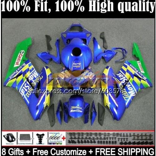 Bodys Injection For HONDA CBR1000 CBR 1000 RR CC 1000CC 50CL.25 CBR1000RR 04 05 CBR 1000RR 2004 2005 OEM Fairings Movistar Blue