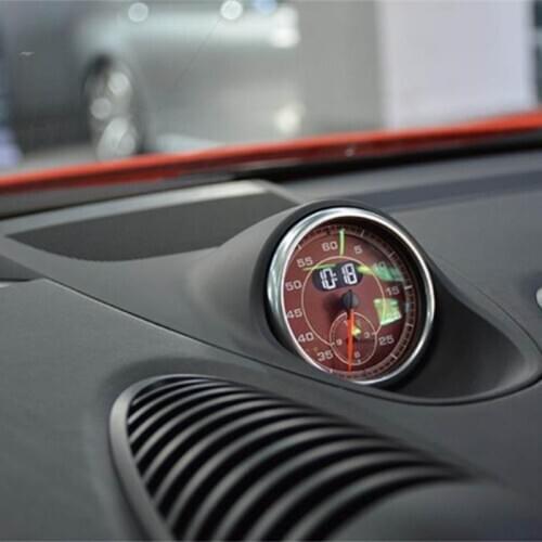 Interior Dashboard Center Clock Compass Time Electronic Meter Clock Accessories Car Stopwatch For 718 Boxster 2016 2018 2020