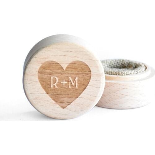 Presonalized Wedding Ring Box,Custom Initials Ring Box,Rustic Wedding Ring Bearer Box,Wedding & Engagement Gfit,Anniversay Gift