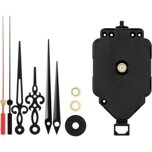 Quartz Swing Wall Clock Movement, Clock Pendulum Movement Kit( with 6Pcs Hands)- Clock Repair Kit