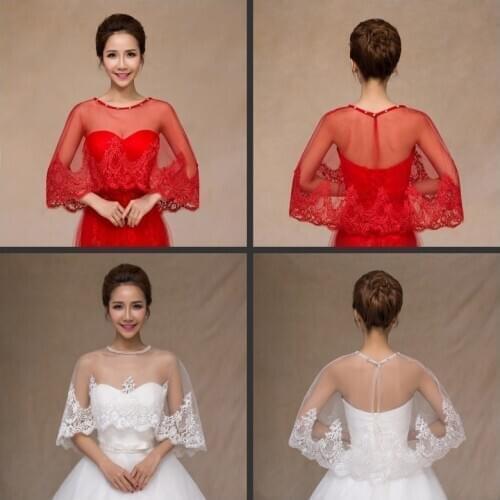 Summer White Wedding Bolero Crystals Lace Shrug Shawl Women Bolero For Wedding Jacket jaqueta feminina Wedding Accessories