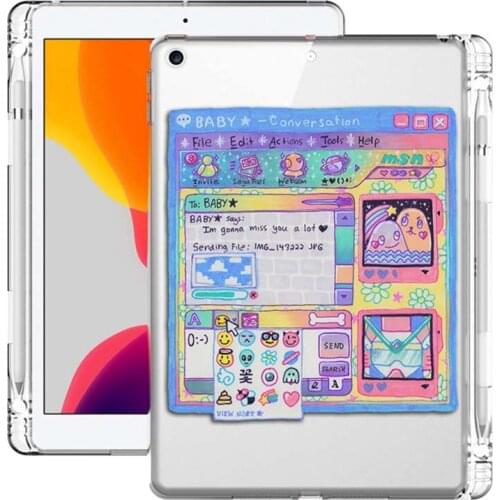 Cute Girl Style Silicon Cases for Ipad Mini 2 3 4 Cover with Pencil Holder for Ipad Air 1 2 3 7th Generation 11 Pro 2018 2020