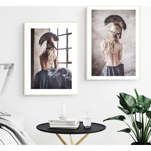 Fashion Sexy Lady Long Hair Semi Nude Wall Art Canvas Painting Nordic Posters and Prints Wall Pictures for Living Home Decor