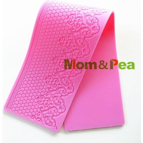 Mom&Pea GX139 Free Shipping Silicone Lace Mold Big Size Cake Decoration Fondant Cake 3D Mold Food Grade Silicone Mould