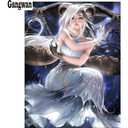 DIY Diamond Painting full square round Cross Stitch people Chinese zodiac signs Scorpio 5d mosaic Diamond Embroidery hobby art