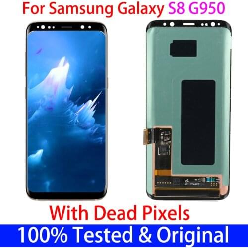 Original Line point For SAMSUNG Galaxy S8 G950 G950F LCD Display S8 Plus G955 G955F LCD Display Touch Screen Digitizer