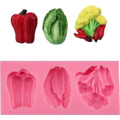Vegetable Series Sugar Cake Silicone Mold Handmade Chocolate Cookies Mold Cake Dessert Decoration Mold DIY Kitchen Bakeware