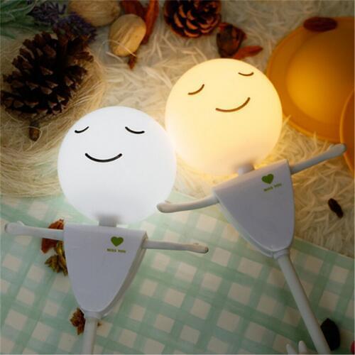 Scarecrow Portable Touch Sensor USB LED Night Light Bedside Lamp Wall lamp Birthday Gift Power Storage Can Charge for 2 phone