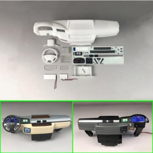 Right Peptide Interior with Stickers for 1/14 Tamiya RC Truck Trailer Tipper Scania MAN Benz Actros Volvo Car Diy Parts