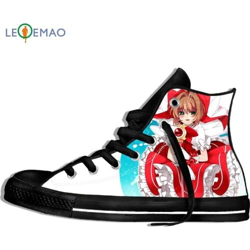 Walking Canvas Boots Shoes Breathable Anime Cardcaptor Sakura Cardcaptor Sakura Plimsolls Shoanes Sport Shoes Classic Sneakers