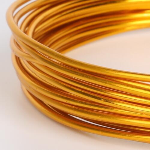 Gold Aluminium Wire 1/1.5/2/2.5/5mm Soft Metal Beading Wire Versatile Painted Aluminium Wire For DIY Jewelry Findings