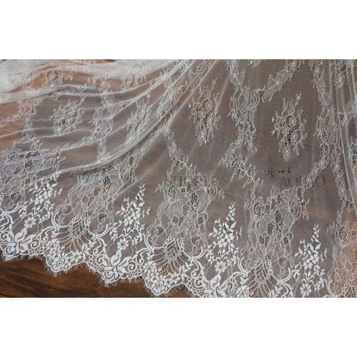GLace 3M/Lot European perspective eyelash lace accessories DIY clothing top wedding veil home textile fabricTX577