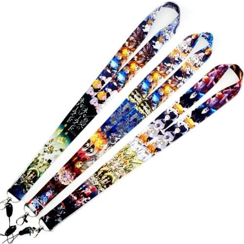 Anime The Promised Neverland Emma Neck Strap Lanyard for Keys USB ID Card Badge Holder Mobile Phone Straps Necklace Keychain