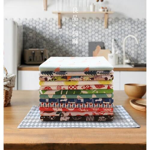Linen cotton fabric ripstop pattern fabric diy accessories tablecloth curtain 150cm*100cm fashional Coffee table cloth
