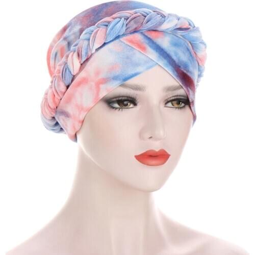 Braid Turban Hats for women - Pre-tied Velvet Twist Caps, Chemo Beanies Headwrap for Cancer,Great for Sister,Wife and Daily Use