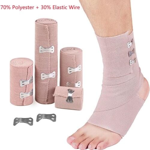 High Elastic Bandage Sports Sprain Treatment Outdoor Wound Dressing Emergency Muscle Tape For First Aid Kits Protect 4Sizes