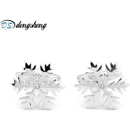Snowflake Cufflinks French Shirt Sleeve Button Classic Creative Mens Cufflinks Exquisite Unique Snow Design -40