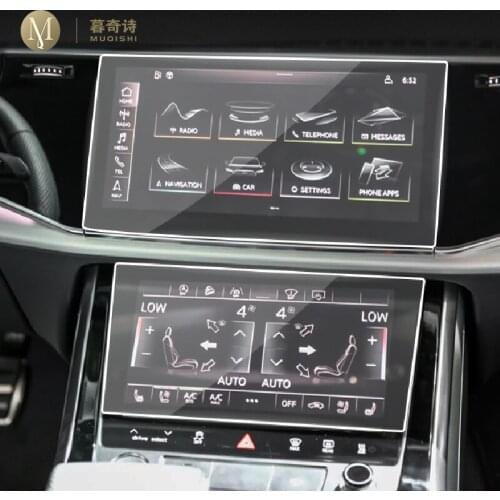 For Audi Q7 Q8 2020-2021 GPS Navigation Screen Protector Tempered glass LCD Entertainment Display Film Car Interior Accessories