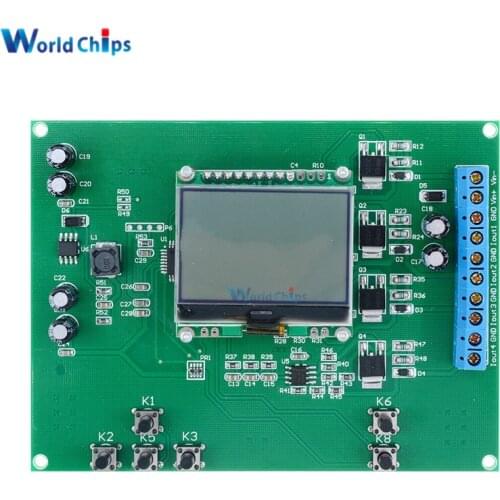 12-24V 6 Keys Adjustment 4-Channel 4-20Ma Current Signal Generator Source Transmitter 6 Keys 12864 LCD Display