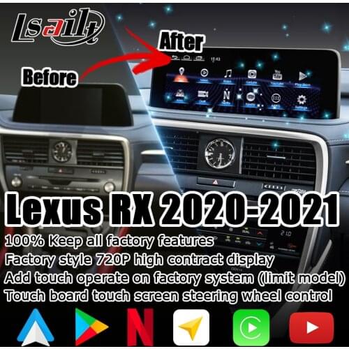 12.3 inches Android carplay screen display for Lexus RX RX350 RX450h RX300 2020-2021 with GPS navigation android auto by Lsailt