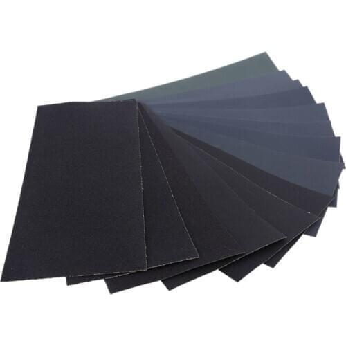 14PCS Wet Dry Sandpaper 120 To 3000 Grit Assortment Abrasive Paper Sheets 23*9cm 23GB
