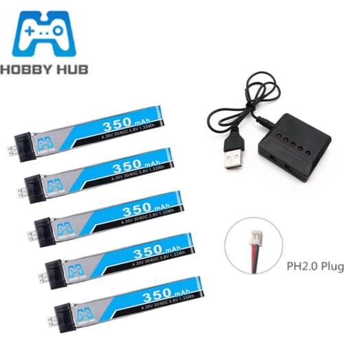 3.8V 350mah 30C/60C LiHV Lipo Battery PH2.0 Plug for UK65 US65 Blade FPV 65S UR65 Drone Spare Parts 3.8v Battery Charger Set