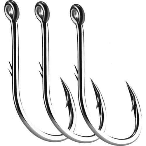 50pcs Iseama Circle Carp Eyed Fishing Hook Size 12 9 6 4 1 1/0 2/0 3/0 4/0 5/0 Ring Eye Japan Fishhook