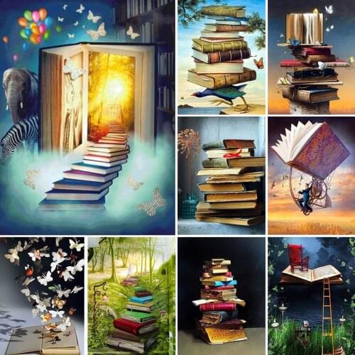 Diy 5D Diamond Painting Book Landscape Cross Stitch Kit Full Drill Square Embroidery Mosaic Picture Of Rhinestones Decor Gift