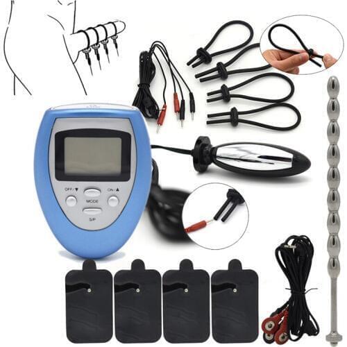 Electric Shock Anal Plug Penis Urethral Catheter Electro Shock Pulse Numb Penis Rings Cock Ring Sex Toys Masturbator for Men Gay