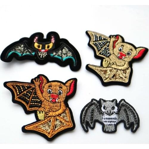 Fashion DIY 3D Cartoon beaded Patches for Clothing sew on rhinestone sequin parches animal Applique for clothes Decorative badge
