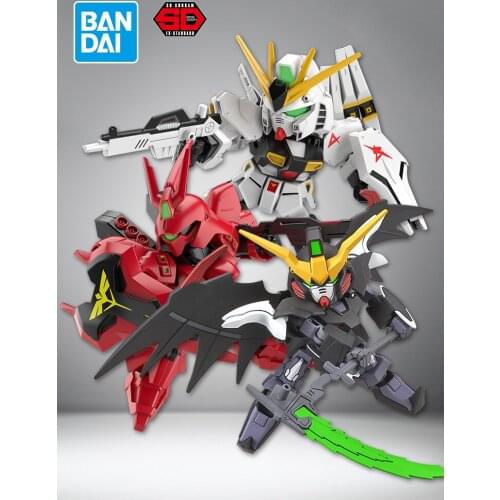 Bandai Q Version SDEX SD Gundam Astray Strike Justice D-Hell Custom Sinanju Barbatos Assemble Action Figures ModelCollect